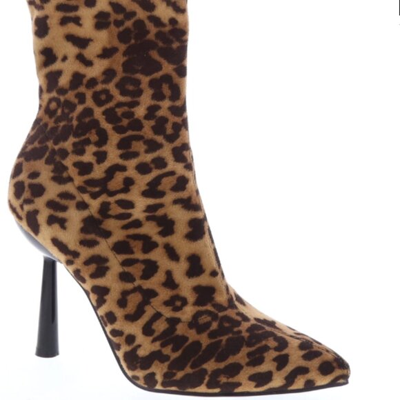 Leopard Point Toe Boots - Picture 1 of 2